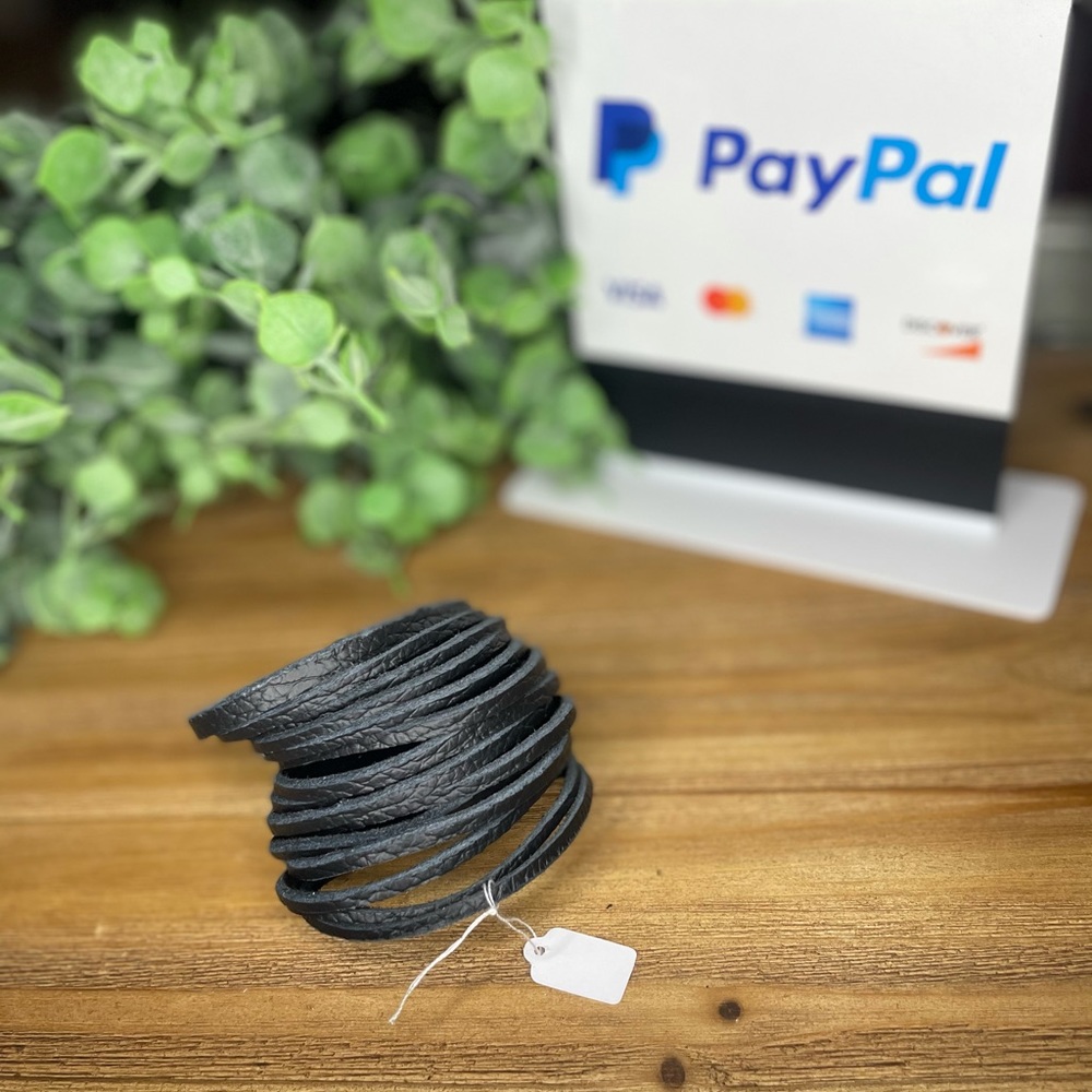 Shredded leather bracelet